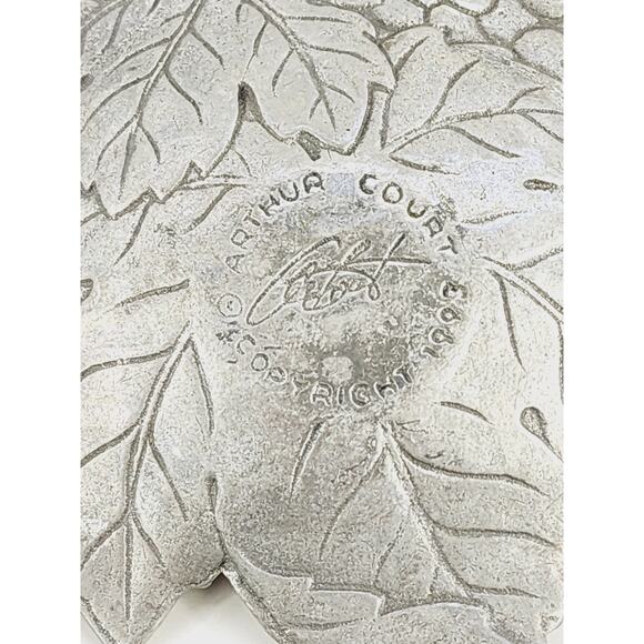 Arthur Court Grape Spoon Rest 8 1/2" 3D Vines Grapes 1993 Dinnerware Aluminum - Picture 11 of 15